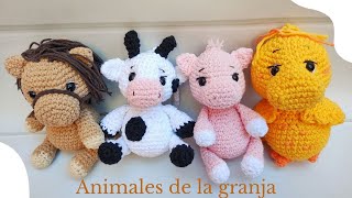 Como Hacer Animales de la Granja Amigurumis 4 en 1 [upl. by Eenttirb]