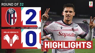 BOLOGNAVERONA 20  HIGHLIGHTS  Bologna go through  Coppa Italia Frecciarossa 202324 [upl. by Naejeillib]