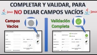 Sistema CRUD JAVA  NO dejar campos vacíos Y encendido automático de botón  Vídeo1724 [upl. by Tatiania]