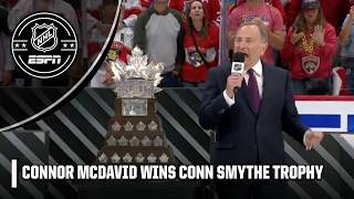 Connor McDavid is awarded the Conn Smythe Trophy despite Oilers Stanley Cup loss  NHL on ESPN [upl. by Rob]