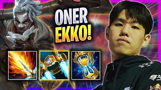 ONER IS SO CRAZY WITH EKKO  T1 Oner Plays Ekko JUNGLE vs Brand  Season 2023 [upl. by Acessej]