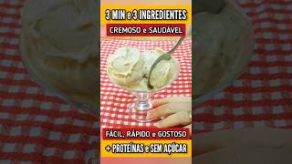 Só 3 MIN e 3 INGREDIENTES Sorvete Rico em Proteínas Sem Açúcar Fácil Saudável e Cremoso [upl. by Rekab]