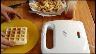 How to make Waffles Using Waffle Iron amp Mix HD Waffles [upl. by Eveneg]