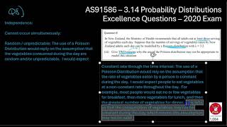 AS91586 314 Probability Distributions  2020  Excellence Questions [upl. by Preiser]