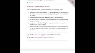 Core Java OOPs Concepts Inheritance Interview Questions [upl. by Rahal]