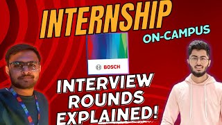 Bosch Internship Interview Process ONCAMPUS  Data Science amp Software Roles [upl. by Aohsoj]