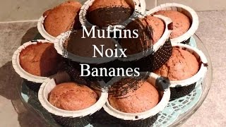 RECETTE SUCRÉE  Muffins Noix amp 🍌 ChadCuisine2015 [upl. by Tessa]