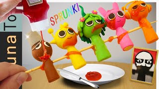 Eating INCREDIBOX SPRUNKI in real life Clay Food ASMR mukbang Animation [upl. by Osher733]