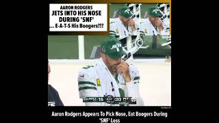 nyjets QB AaronRodgers eats his own boogers [upl. by Joice382]