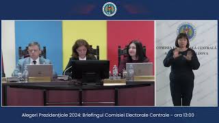 Alegeri Prezidențiale 2024 Briefingul Comisiei Electorale Centrale  ora 1300 [upl. by Ednalrym]