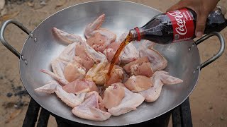 Tasty Spicy Chicken Wings Recipe  Fried Chicken Wings With Coca Cola [upl. by Giliane301]