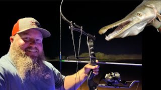 Bowfishing deep in the Florida Swamp Gar Ball recipe Shoot clean cook [upl. by Yeaton29]