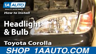 How to Replace Headlight 9800 Toyota Corolla [upl. by Vernier495]