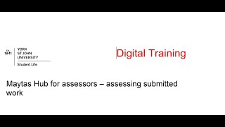 Maytas Hub for assessors  assessing submitted work [upl. by Notsehc]