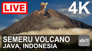 🔴 Live Now 247 Erupting Semeru Volcano in Java Indonesia in 4K Ultra HD [upl. by Ahsemad703]