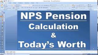 NPS  National Pension Scheme   NPS Calculator  Exact Calculation  Retirement Planning [upl. by Tap931]