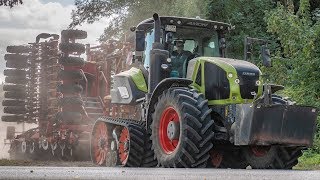 Traktor auf KETTEN  CLAAS AXION TERRA TRAC Traktor m Vaderstad Sämaschine [upl. by Attenauqa]