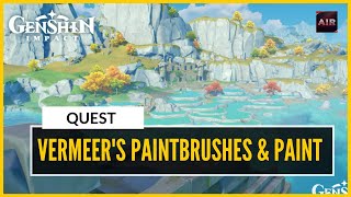 Genshin Impact  Look For Vermeers Paintbrushes And Paints Quests [upl. by Gloriana]