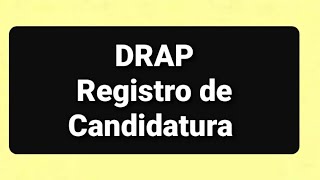 REGISTRO DE CANDIDATURA  DRAP e seus requisitos legais  Convenção Partidária [upl. by Hanej]