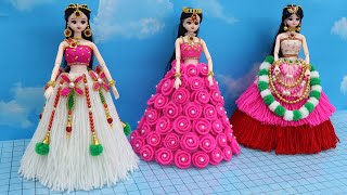 3 New design woolen craft dolls 3 New Easy way to decorate dolls [upl. by Ellerahc]