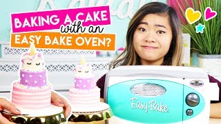 Baking a Mini Unicorn Cake in an EASY BAKE OVEN 💖 [upl. by Affra]