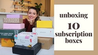 Comparing amp Unboxing TEN SUBSCRIPTION BOXES [upl. by Asenev422]