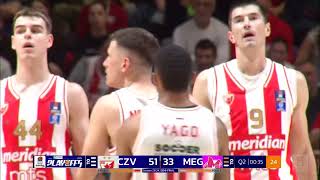 AdmiralBet ABA League 202324 highlights SF Round 1 Crvena zvezda Meridianbet  Mega MIS 5324 [upl. by Hanafee]