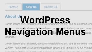 WordPress Navigation Menus Theme Development [upl. by Auqemahs]