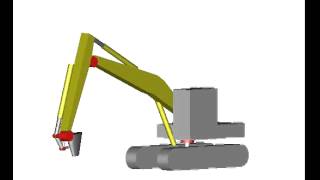 Dymola  Excavator simulation [upl. by Iron]