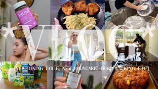 Vlog clean girl grwm  horrible PMS  new dining table  cooking  cleaning  etc [upl. by Forelli]