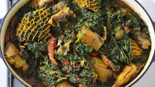 How to Make Nigerian Efo Riro With Frozen Spinach Frozen Spinach Vegetable Soup [upl. by Itsrik]