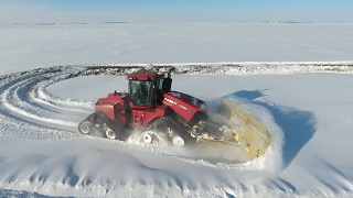 Pushing big snow with big iron  Jason LeBlanc Farm [upl. by French]