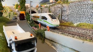 Modelleisenbahn H0  Fahrvideo August 2023  Sandra holt eine Lok aus Neustadt [upl. by Eidnalem]