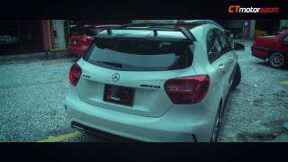 Mercedes Benz W176 Convert A45 AMG Bodykit [upl. by Atiuqad888]