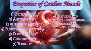 Properties of Cardiac Muscle Physiology Bangla  Actions of Heart [upl. by Corwin468]