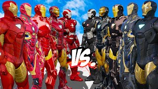 TEAM IRON MAN VS TEAM BLACK IRON MAN  EPIC SUPERHEROES WAR [upl. by Aliza]