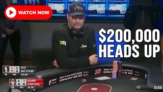 Phil Hellmuth vs JungleMan Cates 200000 Heads Up Battle [upl. by Lacsap129]