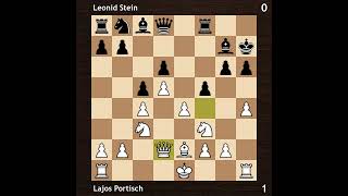 Lajos Portisch vs Leonid Stein  Amsterdam Interzonal 1964  Round 4 [upl. by Olimreh]