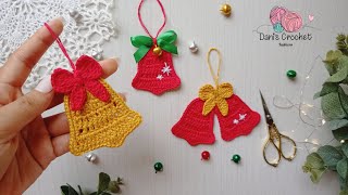 🔔 CAMPANA sobre CAMPANA 🔔 NUEVO adorno de navidad aplicación a crochet 🎄 [upl. by Hiroshi]