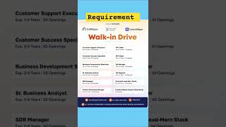 Hiring QA Engineer  walkin drive  software testing softwareengineer testingjobs [upl. by Scheld75]