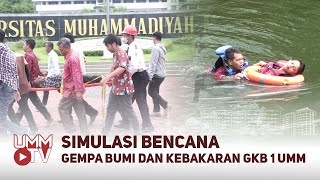 Simulasi Bencana Gempa Bumi dan Kebakaran di GKB 1 UMM [upl. by Crystal676]