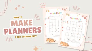 How to Create Cute Planner Template on Canva amp Sell  Make Money from Selling Planner Templates [upl. by Htebazileharas]