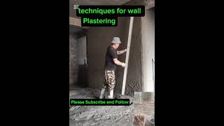 Easy Plastering techniques construction diy construction constructionlife [upl. by Aleyam765]