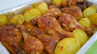 FRANGO ASSADO COM BATATAS NO FORNO [upl. by Krell]