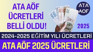 Ata Aöf 20242025 Eğitim Yılı Harç Ücretleri Belli Oldu Ücretlere \u00100e Yakın Zam Var [upl. by Buller]