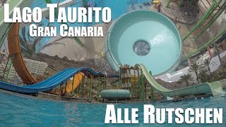 Alle Wasserrutschen im Lago Taurito Gran Canaria  Onride POV [upl. by Aralk]