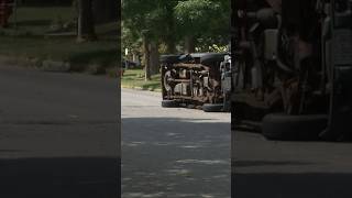 Rollover crash sends 1 person to hospital shorts shortsvideo [upl. by Orlanta519]