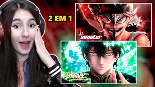 REACT Nossa Promessa  Yuno  Shiny  ÓDIO  Asta  Shooter Black Clover [upl. by Arhaz667]