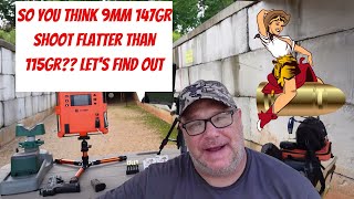 9mm 115gr Vs 147gr Which bullet shoots FLATTER Lets FIND out [upl. by Teak]