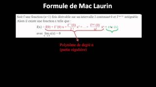 La formule de Mac Laurin pour obtenir les développements limités [upl. by Aaren741]